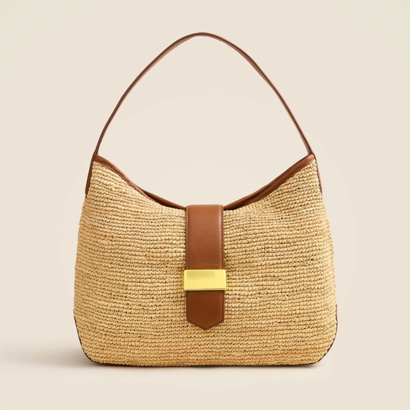 JCREW Berkeley Shoulder Bag in Handknotted Straw $148 EE7217 - Picture 1 of 8
